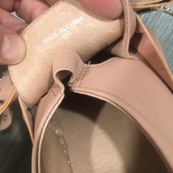 J/Slides Mauve Pink Studded bow Leather Slip on Sneakers size 8.5 - Picture 6 of 10